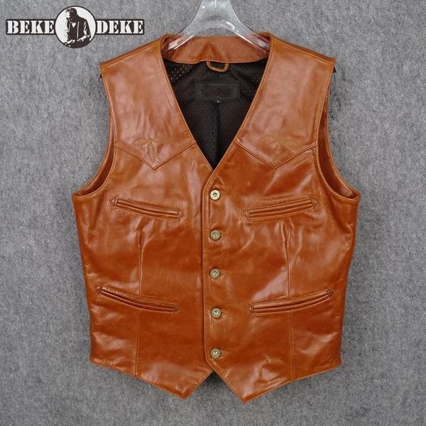 men's vests vintage mens oil wax cow leather vest single breasted v neck sleeveless cargo jacket work genuine waistcoat big size 5xl, Black;white
men's vests vintage mens oil wax cow leather vest single breasted v neck sleeveless cargo jacket work genuine waistcoat big size 5xl, Black;white