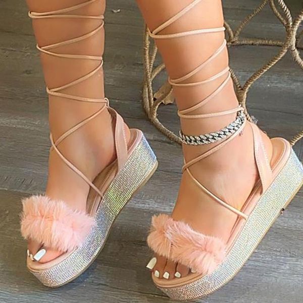 sandals women gladiator crystal woman fur platform flats 2021 summer ankle straps shoes female mix color slides ladies plus size, Black
sandals women gladiator crystal woman fur platform flats 2021 summer ankle straps shoes female mix color slides ladies plus size, Black