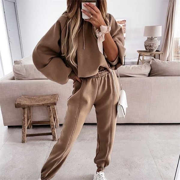 tracksuit's fleece hoodies two piece set spring autumn lace up sweatshirts pants sets female casual sports suits 211116, Gray
tracksuit's fleece hoodies two piece set spring autumn lace up sweatshirts pants sets female casual sports suits 211116, Gray