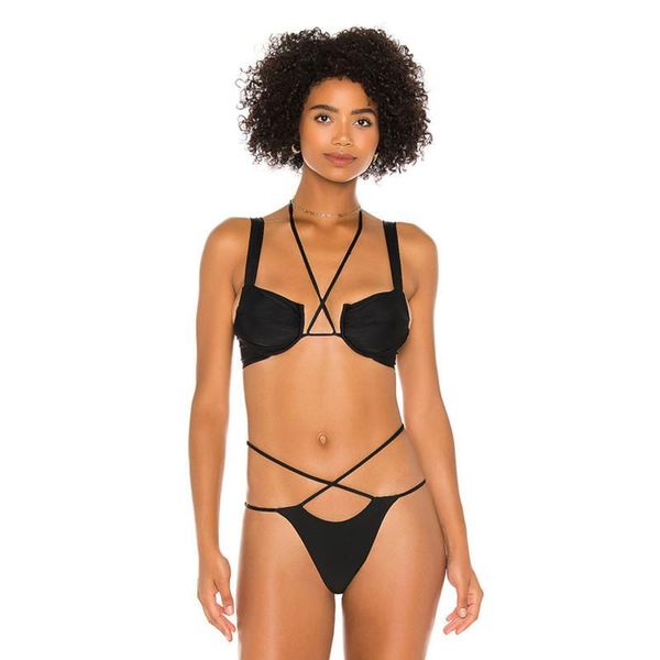 bandeau push up bikinis women swimwear biquini string bandage brazilian swimsuit beach wear hollow out bathing suit women's, White;black
bandeau push up bikinis women swimwear biquini string bandage brazilian swimsuit beach wear hollow out bathing suit women's, White;black