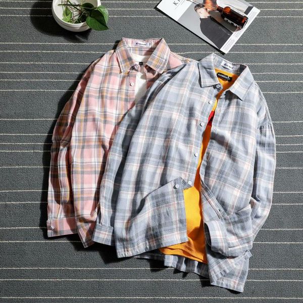 autumn style of hong kong wind young man plaid shirt ins tide lovers men and women the original long-sleeved men's casual shirts, White;black
autumn style of hong kong wind young man plaid shirt ins tide lovers men and women the original long-sleeved men's casual shirts, White;black