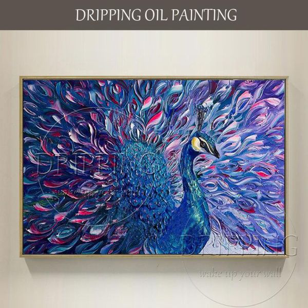paintings large canvas wall art animal oil painting hand-painted modern purple peacock for living room decoration
paintings large canvas wall art animal oil painting hand-painted modern purple peacock for living room decoration