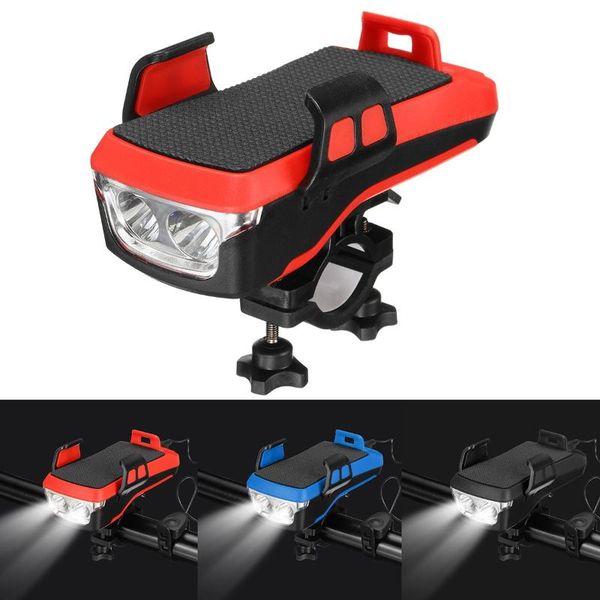 in 1 bicycle light lamp 3 modes headlight electronic rechargeable phone holder bike horn bell w/ 4000mah, 2400mah battery lights
in 1 bicycle light lamp 3 modes headlight electronic rechargeable phone holder bike horn bell w/ 4000mah, 2400mah battery lights