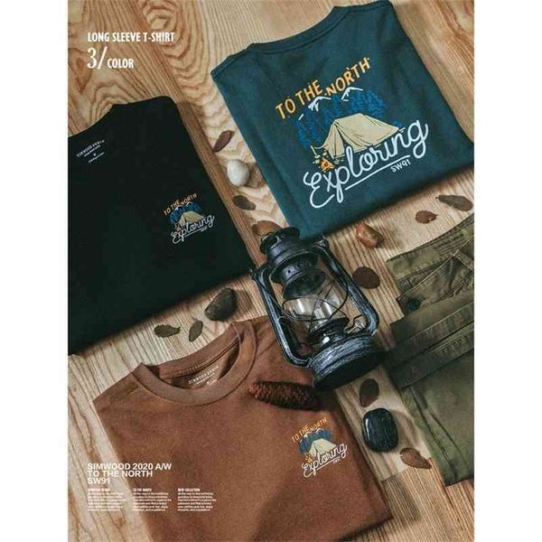 simwood spring winter new long sleeve t-shirt back camping print 100% cotton comfortable 240g thick tshirt sj170627 210409, White;black
simwood spring winter new long sleeve t-shirt back camping print 100% cotton comfortable 240g thick tshirt sj170627 210409, White;black