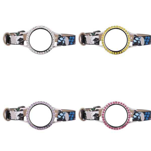 5pcs/lot 30mm different color crystals locket 23cm snake rainbow single wrap pu leather bracelets wristband with 50pcs charms charm, Golden;silver
5pcs/lot 30mm different color crystals locket 23cm snake rainbow single wrap pu leather bracelets wristband with 50pcs charms charm, Golden;silver