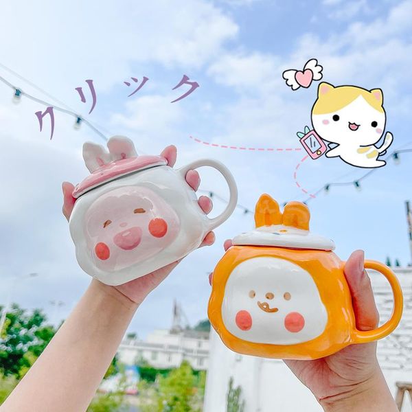mugs mug with lid girls large capacity breakfast cup lovers ceramic small cute children home water female fall
mugs mug with lid girls large capacity breakfast cup lovers ceramic small cute children home water female fall