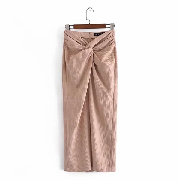 spring pure color wild thin womens skirts package hip slit high waist texture knotted midi skirt, Black
spring pure color wild thin womens skirts package hip slit high waist texture knotted midi skirt, Black