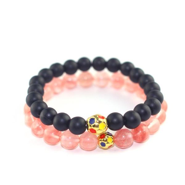beaded, strands natural pink crystal black matte stone bracelets couple fashion jewelry gold alloy accessories 
beaded, strands natural pink crystal black matte stone bracelets couple fashion jewelry gold alloy accessories