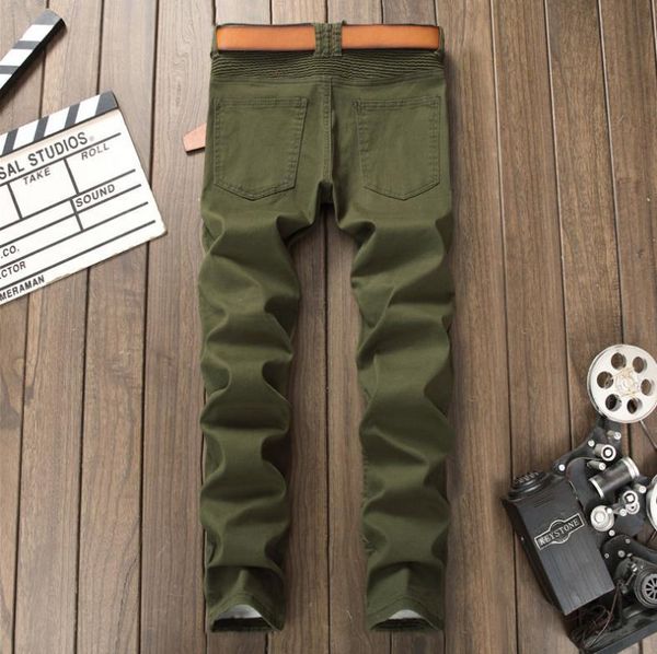 biker army green jeans men's skinny slim fit patchwork stretch denim moto pants #7119-2 d3w7, Blue
biker army green jeans men's skinny slim fit patchwork stretch denim moto pants #7119-2 d3w7, Blue