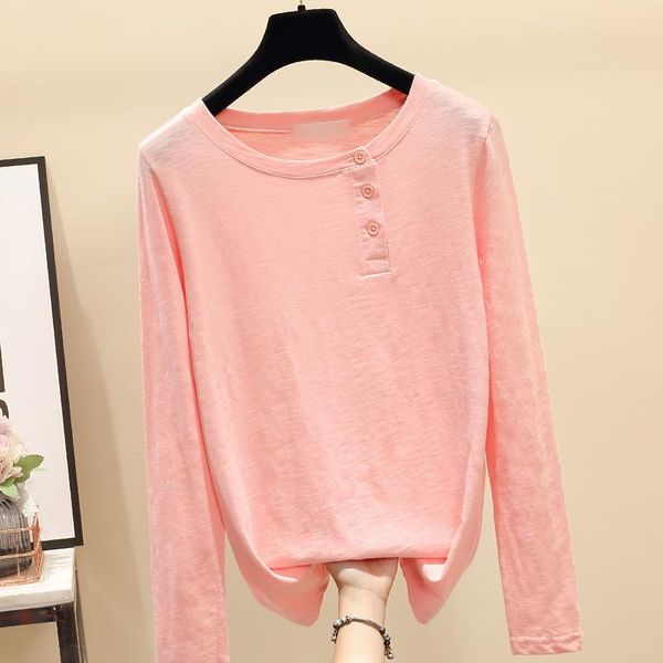 women's t-shirt women spring fall casual fashion korea round neck t shirt cotton long sleeve pink green white plus size
women's t-shirt women spring fall casual fashion korea round neck t shirt cotton long sleeve pink green white plus size