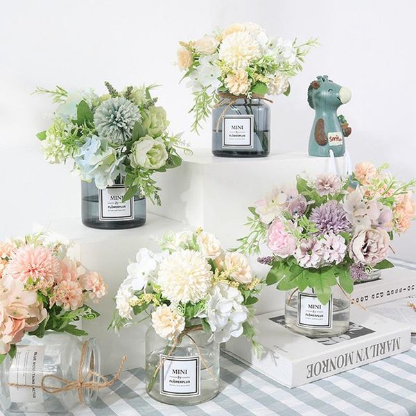 bunch artificial flowers rose vases wedding decorative leaves needlework ornamental flowerpot for home living room table decor & wreaths
bunch artificial flowers rose vases wedding decorative leaves needlework ornamental flowerpot for home living room table decor & wreaths