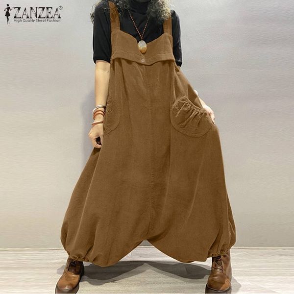 vintage corduroy jumpsuits womens autumn rompers 2021 zanzea casual solid drop-crotch pants plus size suspender playsuits 5xl, Black;white
vintage corduroy jumpsuits womens autumn rompers 2021 zanzea casual solid drop-crotch pants plus size suspender playsuits 5xl, Black;white
