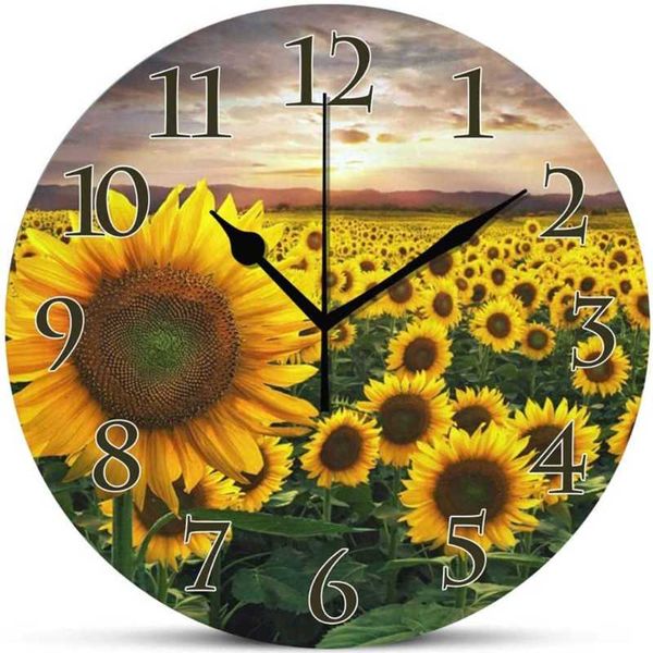 sunflower field 10 inch battery operated quartz analog quiet desk clock for home,office,school wall clocks
sunflower field 10 inch battery operated quartz analog quiet desk clock for home,office,school wall clocks