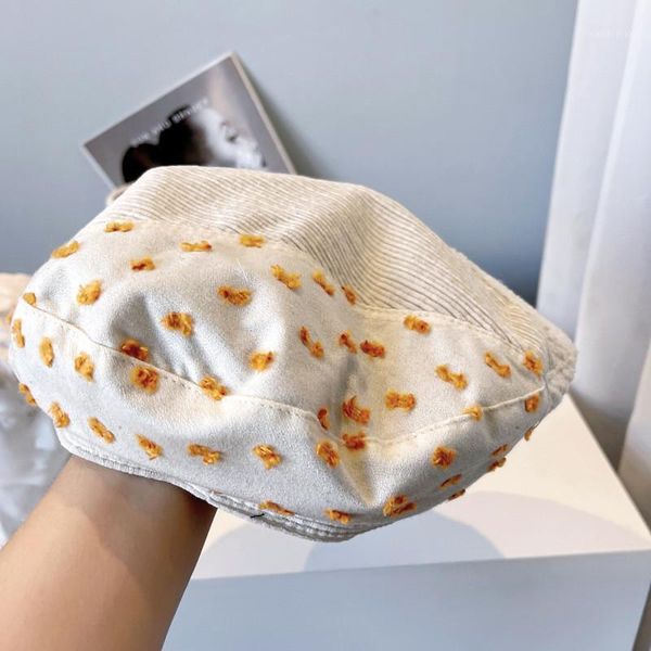 berets 202109-xx autumn corduroy splicing small yellow flowers lady beret hat women leisure painter, Blue;gray
berets 202109-xx autumn corduroy splicing small yellow flowers lady beret hat women leisure painter, Blue;gray
