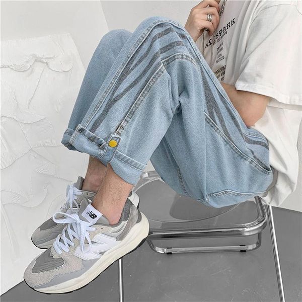 men's jeans men elastic waist 2021 summer casual pant stitching personality trousers pantalon jean homme hip hop biker, Blue
men's jeans men elastic waist 2021 summer casual pant stitching personality trousers pantalon jean homme hip hop biker, Blue