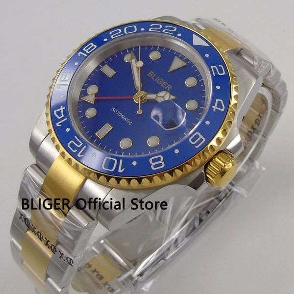 wristwatches 40mm logo/nologo men's watch blue dial golden plated case gmt function luminous sapphire automatic movement, Slivery;brown
wristwatches 40mm logo/nologo men's watch blue dial golden plated case gmt function luminous sapphire automatic movement, Slivery;brown