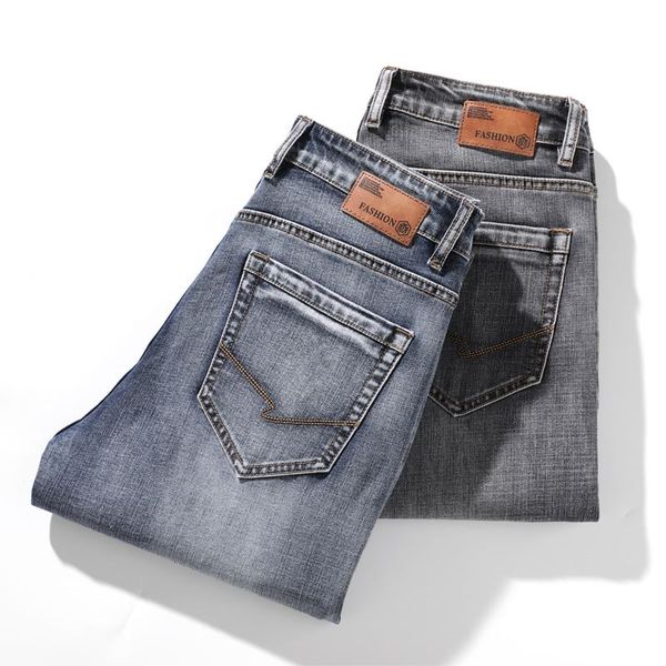 men's jeans 2021 autumn classic mens slim-fit stretch business fashion light grey denim pants male brand trousers, Blue
men's jeans 2021 autumn classic mens slim-fit stretch business fashion light grey denim pants male brand trousers, Blue