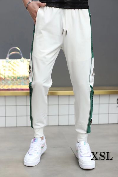 pant letter spring korean edition drill trend thin joker youth tie pants, Black