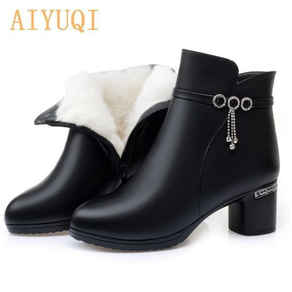 boots women's winter shiny 2021 genuine leather warm wool mid-heel short large size snow for women, Black
boots women's winter shiny 2021 genuine leather warm wool mid-heel short large size snow for women, Black