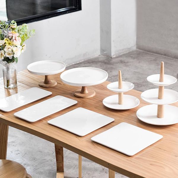 dishes & plates high-foot ceramic cake tray set table dessert display stand birthday snack three-tier plate
dishes & plates high-foot ceramic cake tray set table dessert display stand birthday snack three-tier plate