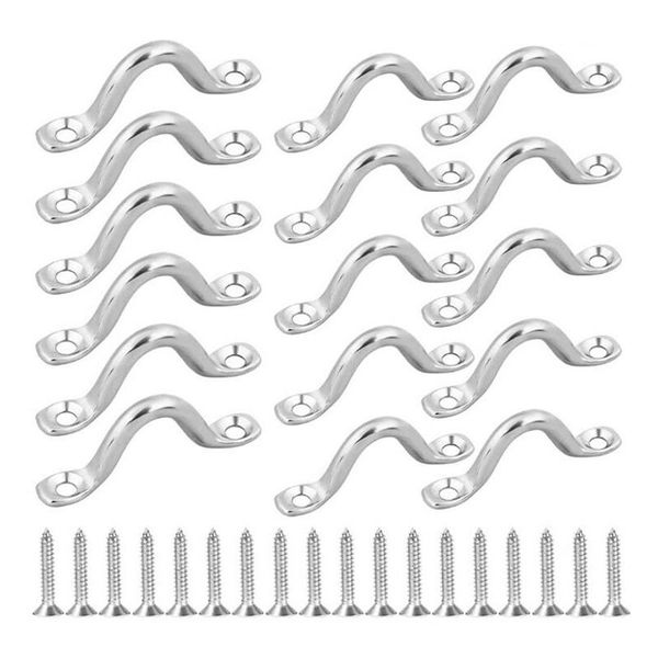 stainless steel pad eye straps for bimini boat with 32 pcs screws kayak deck loops tie down strap bracket fishing accessories
stainless steel pad eye straps for bimini boat with 32 pcs screws kayak deck loops tie down strap bracket fishing accessories