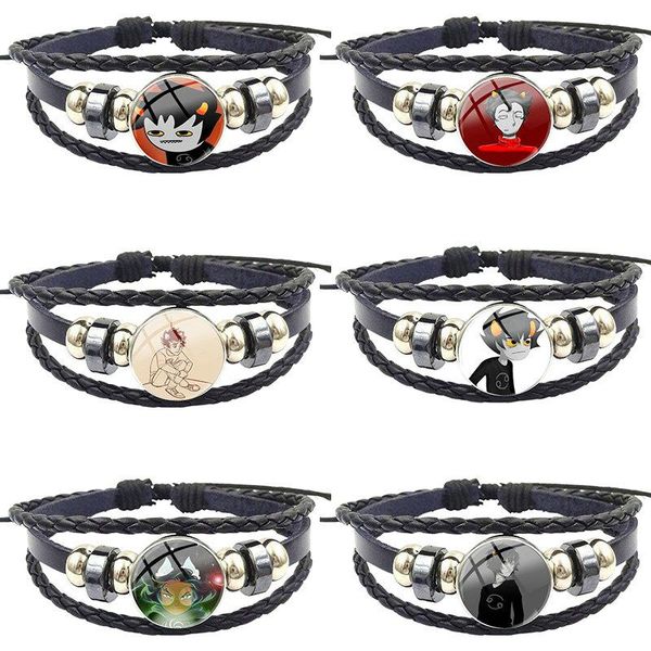 charm bracelets homestuck karkat vantas for women girls jewelry classic glass cabochon black leather bracelet bangle fashion, Golden;silver
charm bracelets homestuck karkat vantas for women girls jewelry classic glass cabochon black leather bracelet bangle fashion, Golden;silver