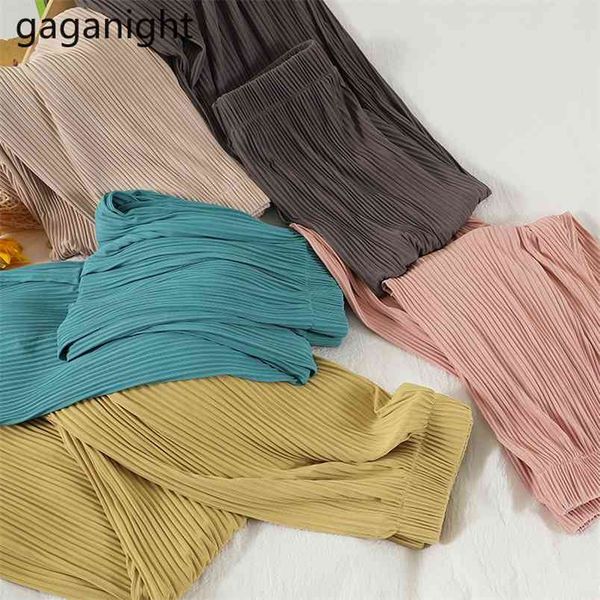 8 colors summer thin wide leg pants for women casual elastic high waist pleated solid loose long trousers femme 210601, Black;white
8 colors summer thin wide leg pants for women casual elastic high waist pleated solid loose long trousers femme 210601, Black;white