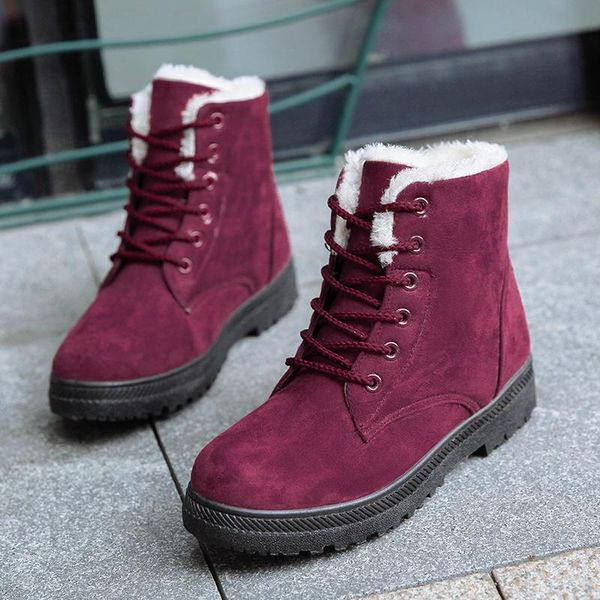 boots snow classic heels suede women winter warm fur plush insole ankle shoes lace-up woman, Black
boots snow classic heels suede women winter warm fur plush insole ankle shoes lace-up woman, Black
