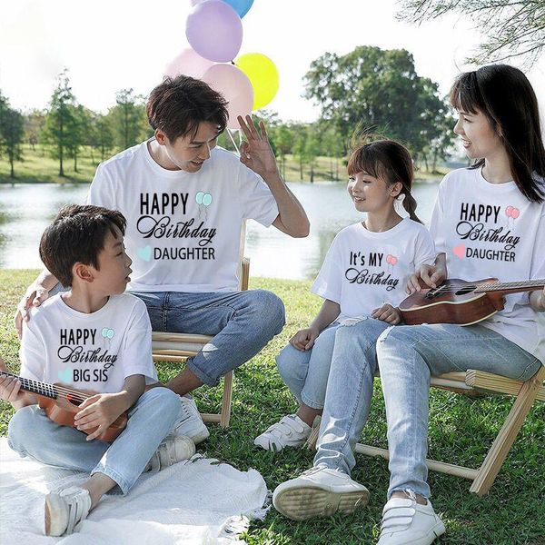 family matching outfits birthday t shirt happy daughter son big little sister brother look party tees gift, Blue
family matching outfits birthday t shirt happy daughter son big little sister brother look party tees gift, Blue