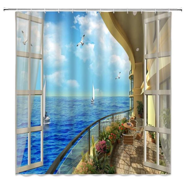 ocean view room shower curtain beautiful summer beach vacation window 70x70 inch polyester fabric bathroom curtains
ocean view room shower curtain beautiful summer beach vacation window 70x70 inch polyester fabric bathroom curtains