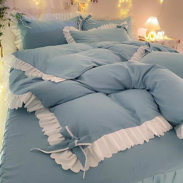 bedding sets solid color set summer 4 pieces luxury fashion soft girl juegos de cama household products di50ct
bedding sets solid color set summer 4 pieces luxury fashion soft girl juegos de cama household products di50ct
