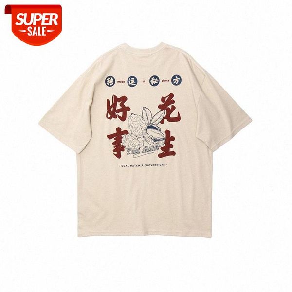 summer men's short sleeve japanese original good thing flower print round neck pullover loose casual t #so3n, White;black
summer men's short sleeve japanese original good thing flower print round neck pullover loose casual t #so3n, White;black
