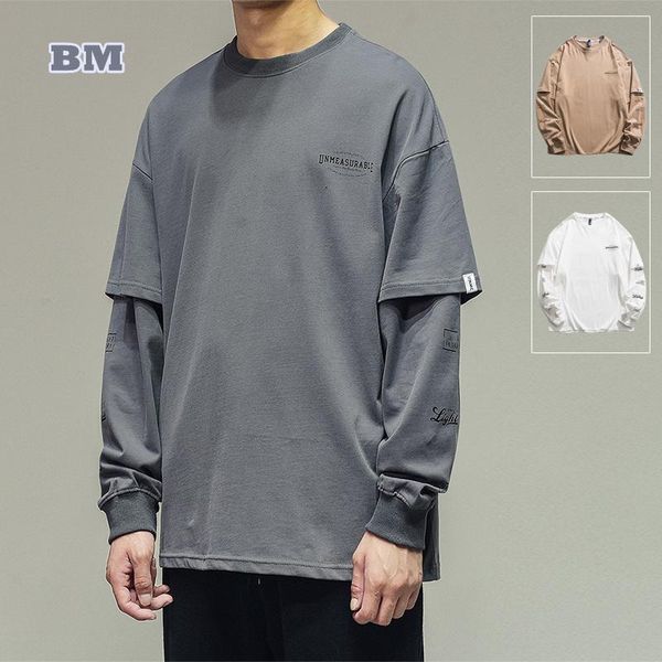 men's hoodies & sweatshirts spring autumn fashion stitching fake two piece long sleeve t shirt men japanese streetwear harajuku sweatsh, Black
men's hoodies & sweatshirts spring autumn fashion stitching fake two piece long sleeve t shirt men japanese streetwear harajuku sweatsh, Black