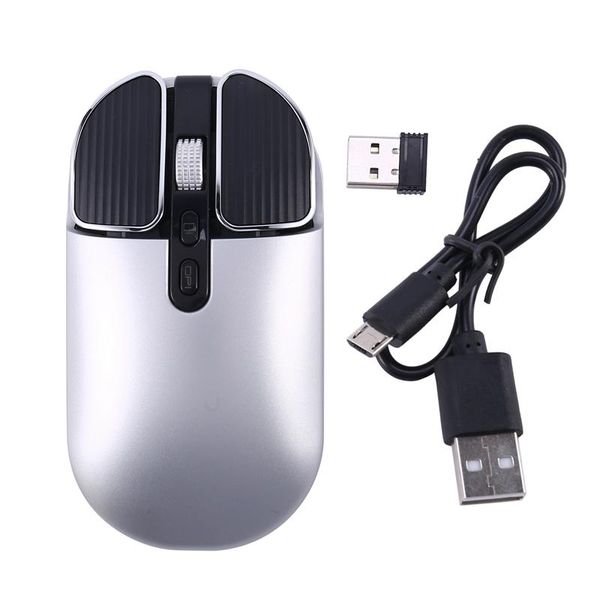 mouse 2.4g bluetooth rechargeable mute design one button deskmice