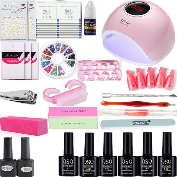 nail art kits set uv led lamp dryer & 6 color gel polish kit tools varnish lacquer manicure
nail art kits set uv led lamp dryer & 6 color gel polish kit tools varnish lacquer manicure
