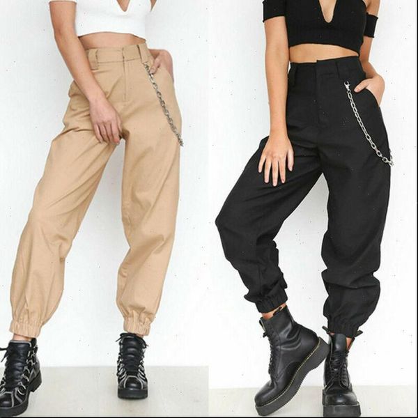 women capris lady cargo pants safari style girls high waist work combat trousers loose solid long joggers, Black;white
women capris lady cargo pants safari style girls high waist work combat trousers loose solid long joggers, Black;white