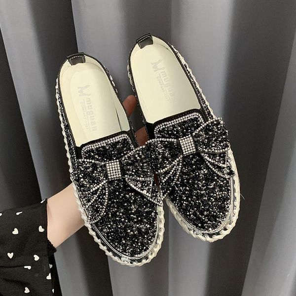 shiny crystal women outside slipper bowtie sewing flat heel slippers shoes spring comfort rubber chunky outdoor, Black
shiny crystal women outside slipper bowtie sewing flat heel slippers shoes spring comfort rubber chunky outdoor, Black