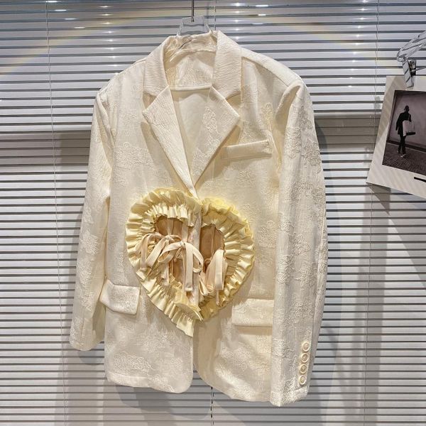 women's suits & blazers small fragrance french style spring autumn embroidery flower blazer women three-dimensional love lace stitching, White;black
women's suits & blazers small fragrance french style spring autumn embroidery flower blazer women three-dimensional love lace stitching, White;black