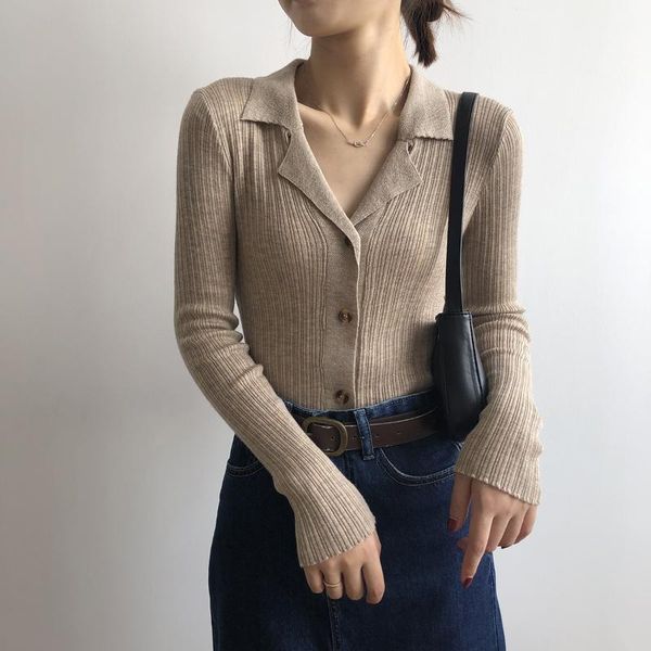 women's knits & tees women textured slim knitted cardigan sweater nortched collar cardigans 2021 autumn, White
women's knits & tees women textured slim knitted cardigan sweater nortched collar cardigans 2021 autumn, White