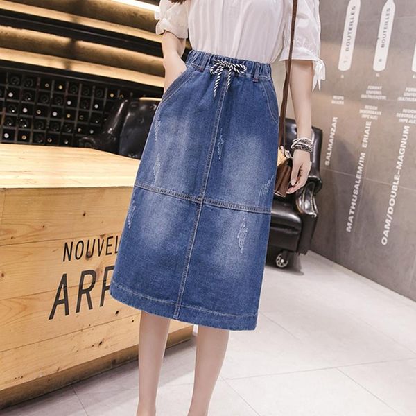 skirts plus size 5xl denim skirt women vintage long elastic waist jeans summer casual korea style large pencil, Black
skirts plus size 5xl denim skirt women vintage long elastic waist jeans summer casual korea style large pencil, Black