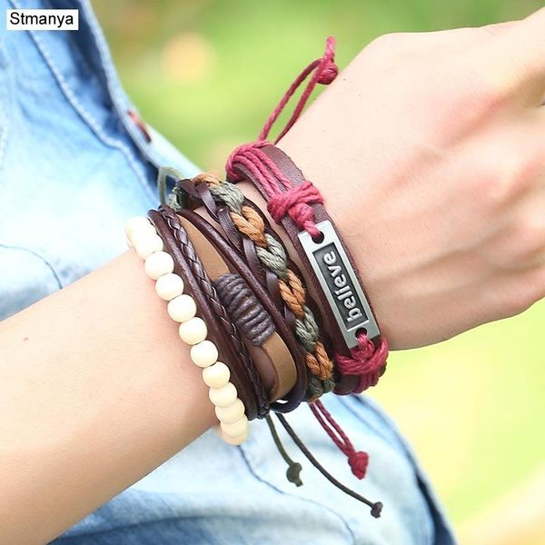 charm bracelets lovers retro multilayer bracelet leather rope antique woven real yoga jewelry party gift b1122, Golden;silver
charm bracelets lovers retro multilayer bracelet leather rope antique woven real yoga jewelry party gift b1122, Golden;silver