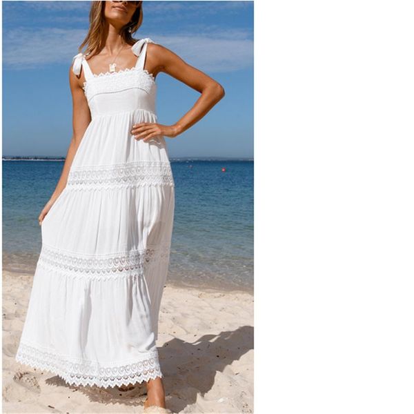 casual dresses ladies temperament holiday beach suspender dress women solid color summer lace splicing sleeveless wide strap long, Black;gray
casual dresses ladies temperament holiday beach suspender dress women solid color summer lace splicing sleeveless wide strap long, Black;gray