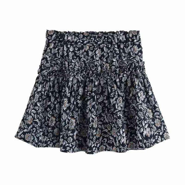 women floral print high elastic waist pleated mini skirt faldas mujer ladies ruffles vestidos casual slim skirts qun572 210419, Black
women floral print high elastic waist pleated mini skirt faldas mujer ladies ruffles vestidos casual slim skirts qun572 210419, Black