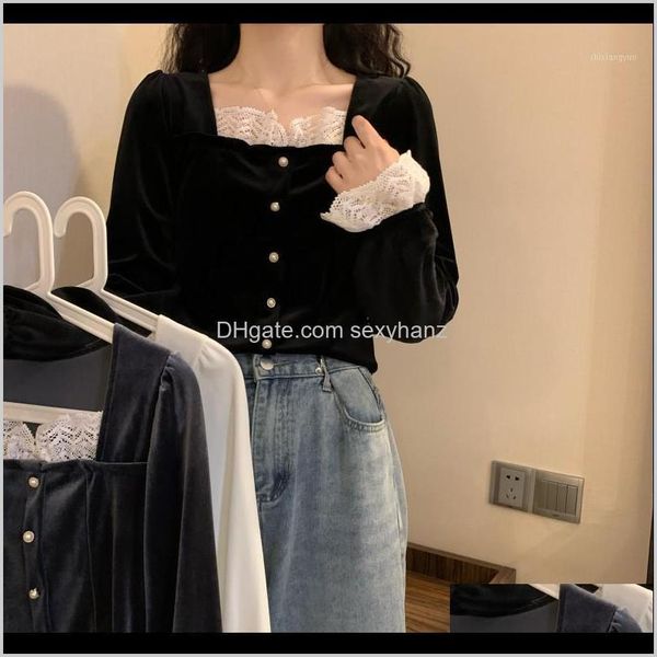 & womens clothing apparel drop delivery 2021 vintage korean fashion short blouses women and bloues veet autumn lace patchwork blusas swe, White
& womens clothing apparel drop delivery 2021 vintage korean fashion short blouses women and bloues veet autumn lace patchwork blusas swe, White