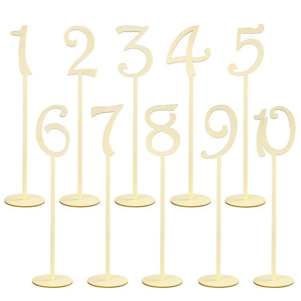 party decoration nuolux 10pcs 1-10 wooden table numbers with holder base seat number cards for wedding or home (wood color)
party decoration nuolux 10pcs 1-10 wooden table numbers with holder base seat number cards for wedding or home (wood color)