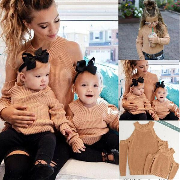 women sweater mommy and me outfits sweaters family clothing mother kids baby girl off the shoulder long sleeve autumn, White;black
women sweater mommy and me outfits sweaters family clothing mother kids baby girl off the shoulder long sleeve autumn, White;black