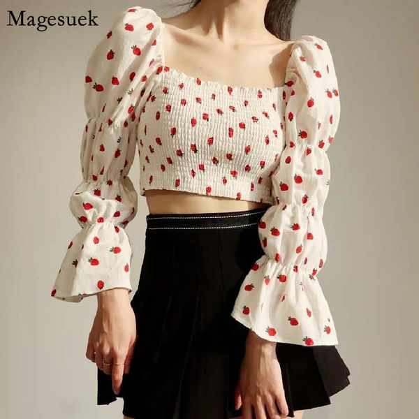 women's blouses & shirts vintage print strawberry slash neck puff sleeve woman off shoulder blusas mujer de moda 2021 14369, White
women's blouses & shirts vintage print strawberry slash neck puff sleeve woman off shoulder blusas mujer de moda 2021 14369, White