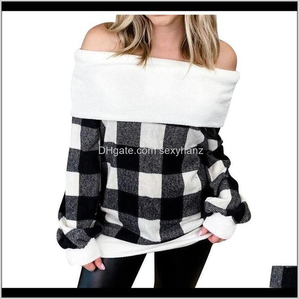 sweaters womens clothing apparel drop delivery 2021 fashion women oord neck thin sweater plaid print off shoulder pullover long sle, White;black
sweaters womens clothing apparel drop delivery 2021 fashion women oord neck thin sweater plaid print off shoulder pullover long sle, White;black