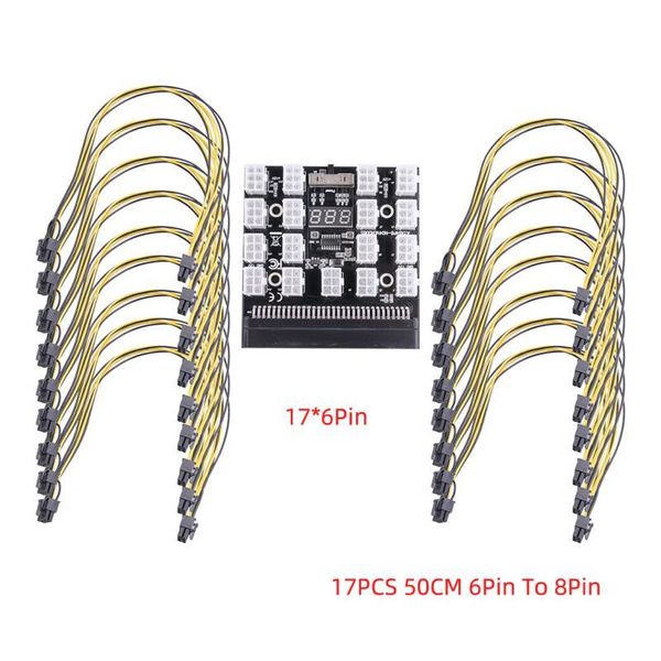 computer cables & connectors 17*6pin breakout board 1200w server power converter 6pin to 8pin psu cable gpu supply mining
computer cables & connectors 17*6pin breakout board 1200w server power converter 6pin to 8pin psu cable gpu supply mining