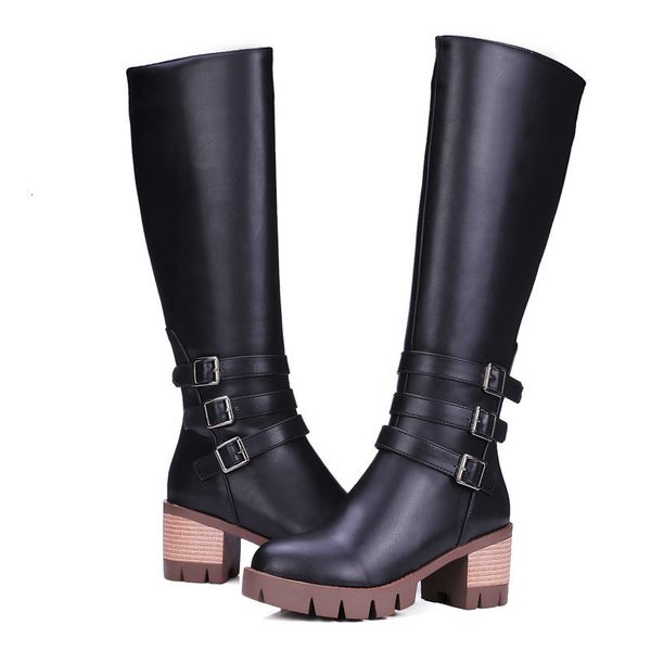 boots smirnova female heels metal decoration casual platform knee high round toe fashion ar5z, Black
boots smirnova female heels metal decoration casual platform knee high round toe fashion ar5z, Black